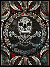 Skull and Crossbones Mandala Archival Print