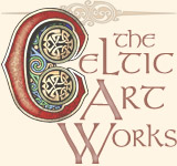 A digital scriptorium and emporium of Celtic knotwork art; offering merchandise of diverse kinds and particular interest, including: posters, t-shirts, business cards, coffee mugs, a clip art book, magnets, buttons, greeting cards, calendars and more