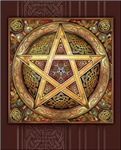 Golden Pentacle Celtic Art Blank Book (Lined)