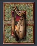 O'ffogerty Harp Celtic Design Blank Book (Lined)