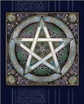 Silver Pentacle Celtic Art Blank Book (Unlined)