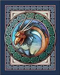 Sea Dragon Celtic Art Blank Book (Unlined)