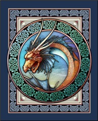 Sea Dragon Celtic Art Blank Book (Unlined)