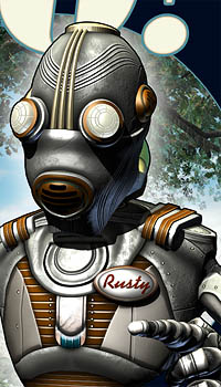Retro Robot Art