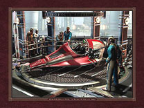 Retro Rocket Art Print