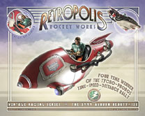Vintage Racing Rocket Art Print