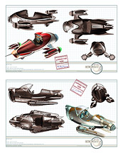 Retro Rockets Art Print