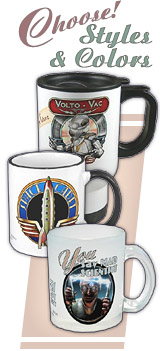 Travel Mugs, Ceramic Mugs, & Frosted Glass Mugs