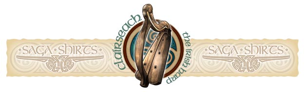 Saga Shirts - Clairseach: Irish Harp Kids Tee - Saga Shirts