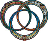 Three Rings Interlace Womens Tee - Celtic Design T-Shirts