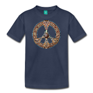 Knotwork Peace Sign Kids Tee (Gold)
