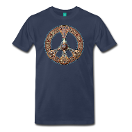 Knotwork Peace Sign T-Shirt (Gold)
