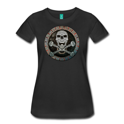 Knotwork Skull & Crossbones Womens Tee