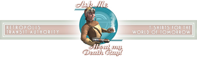 Retropolis Transit Authority - Ask Me About My Death Ray! Kids Tee - Retropolis T-Shirts